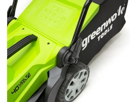 Greenworks 40V 35cm (14”) Cordless Lawnmower with 2 x 2Ah Battery & Charger - Risborough Garden Machinery