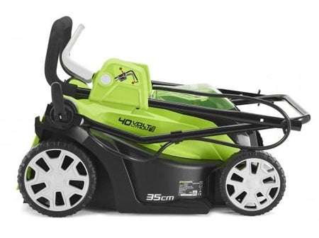 Greenworks 40V 35cm (14”) Cordless Lawnmower with 2Ah Battery & Charger - Risborough Garden Machinery