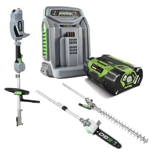 EGO Premium Cordless Multi Tool KIT Pole Saw / Hedger / 2.5Ah Battery / Charger - Risborough Garden Machinery