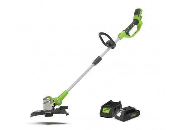 Greenworks 24V 40cm (16”) Deluxe Cordless Linetrimmer with 2Ah Battery & Charger - Risborough Garden Machinery