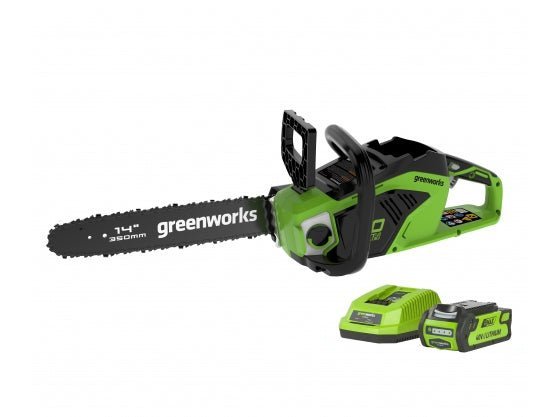 Greenworks 40V 15” Digi-pro Cordless Chainsaw with 2Ah Battery & Charger - Risborough Garden Machinery
