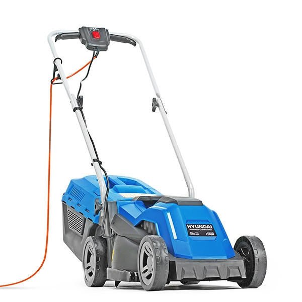 Hyundai 13'' / 33cm 1200w Electric Lawnmower, Rear Roller, Mulching Lawnmower | HYM3300E - Risborough Garden Machinery