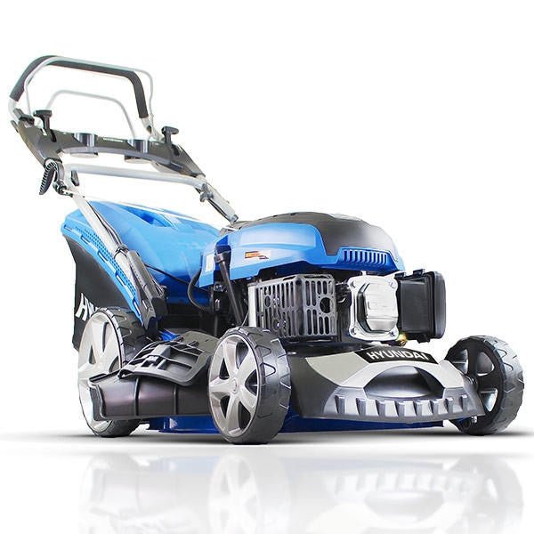 Hyundai 18" / 46cm 139cc 4 - in - 1 Electric - Start Self - Propelled Petrol Lawnmower Mulch, Rear & Side Discharge, Hose Connector | HYM460SPE - Risborough Garden Machinery