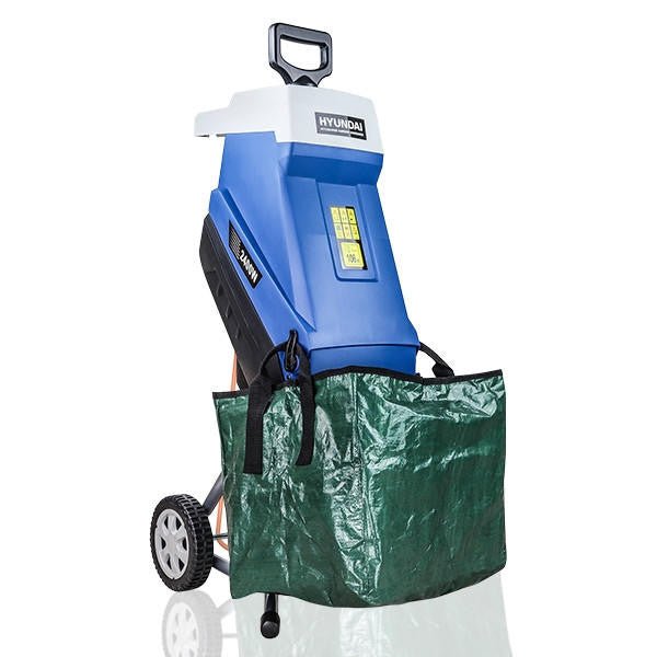 Hyundai 2400w Electric Garden Shredder 2.4kW 230v 45L Collector | HYCH2400E - Risborough Garden Machinery