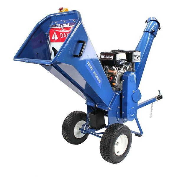 Hyundai 420cc 100mm Petrol Wood Chipper Shredder, Mulcher, 4 - Stroke Engine| HYCH1500E - 2 - Risborough Garden Machinery