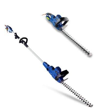 Hyundai 550W 440mm 2 - in - 1 Corded Electric Pole Hedge Trimmer and Pruner Convertible| HYP2HT550E - Risborough Garden Machinery