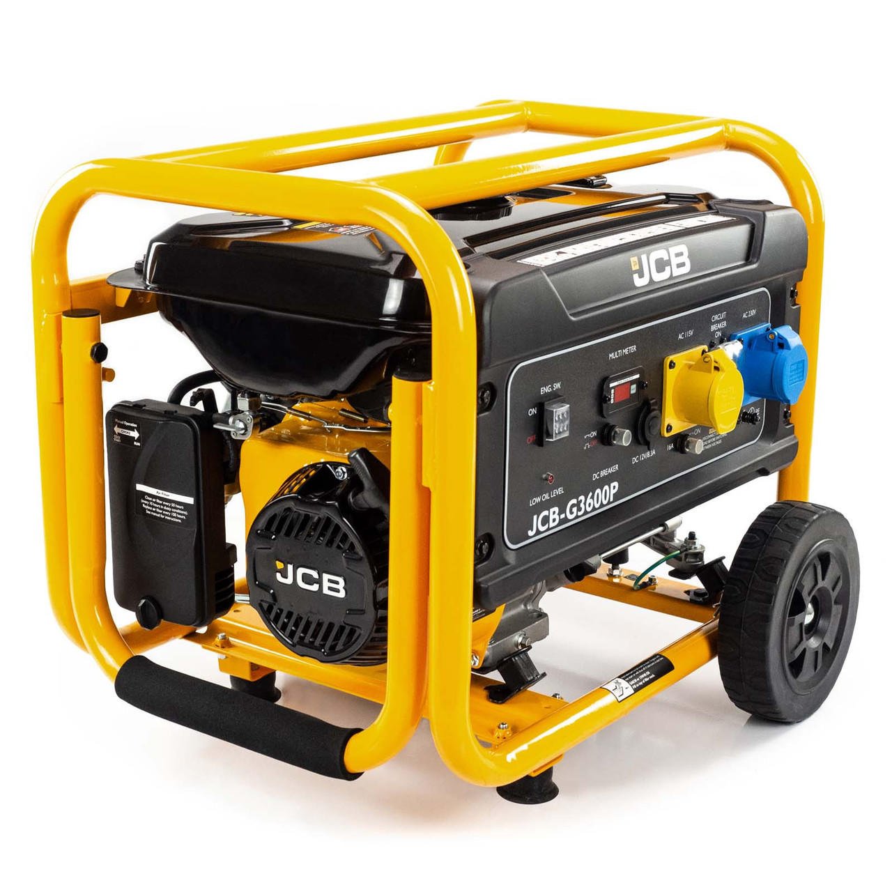 JCB 7.5hp Petrol Generator 3.6kW Single Phase 224CC | JCB - G3600P - Risborough Garden Machinery